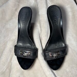 Dior heels with D charm